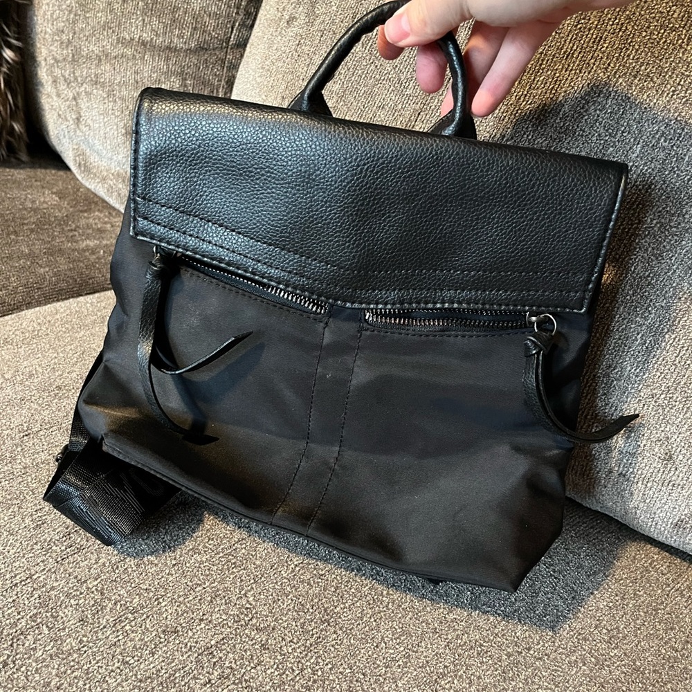 Botkier small black backpack with leather accents